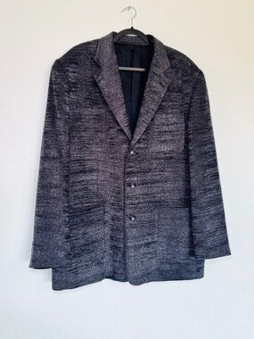 Axist Sport Coat Men's XL 48 Marled Knit Charcoal Gray Soft Smart Casual Preppy